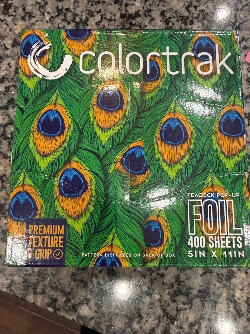 Colortrak Peacock Pop-Up Foil Sheets - Vibrant Peacock Print